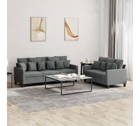 Maison Exclusive - Ensemble de canapés 2 pièces avec coussins, tissu gris foncé
