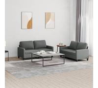 Maison Exclusive - Ensemble de canapés 2 pièces avec coussins, tissu gris foncé