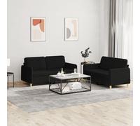 Maison Exclusive - Ensemble de canapés 2 pièces avec coussins, tissu noir