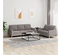 Maison Exclusive - Ensemble de canapés 2 pièces avec coussins, tissu taupe