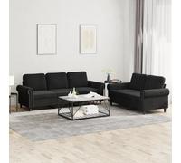 Maison Exclusive - Ensemble de canapés 2 pièces avec coussins, velours noir