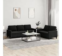 Maison Exclusive - Ensemble de canapés 2 pièces avec coussins, velours noir