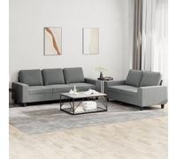 Maison Exclusive - Ensemble de canapés 2 pièces, tissu gris foncé