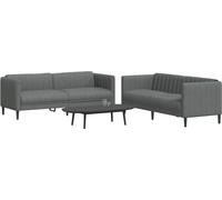 Maison Exclusive - Ensemble de canapés 2 pièces, tissu gris foncé