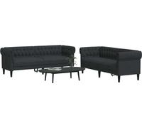 Maison Exclusive - Ensemble de canapés 2 pièces, tissu noir