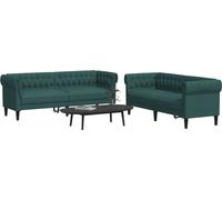 Maison Exclusive - Ensemble de canapés 2 pièces, tissu vert foncé