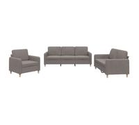 Maison Exclusive - Ensemble de canapés 3 pcs avec coussins Taupe Tissu