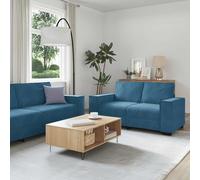 Maison Exclusive - Ensemble de canapés 3 pièces avec coussins en velours bleu