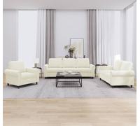 Maison Exclusive - Ensemble de canapés 3 pièces avec coussins en velours crème