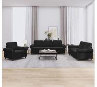 Maison Exclusive - Ensemble de canapés 3 pièces avec coussins en velours noir