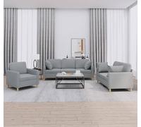 Maison Exclusive - Ensemble de canapés 3 pièces avec coussins, tissu gris clair