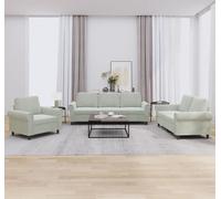 Maison Exclusive - Ensemble de canapés 3 pièces avec coussins, velours gris clair
