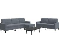 Maison Exclusive - Ensemble de canapés 3 pièces avec coussins, velours gris foncé