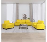 Maison Exclusive - Ensemble de canapés 3 pièces en tissu jaune clair