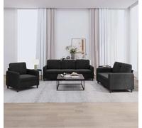 Maison Exclusive - Ensemble de canapés 3 pièces en velours noir