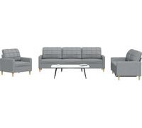 Maison Exclusive - Ensemble de canapés 3 pièces, tissu gris clair