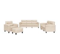 Maison Exclusive - Ensemble de canapés 4 pcs avec coussins beige tissu microfibre
