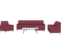 Maison Exclusive - Ensemble de canapés 4 pièces avec repose-pieds, tissu bordeaux