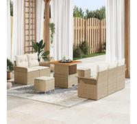 Maison Exclusive - Ensemble de canapés de jardin, 8 pièces, en polyrotin beige