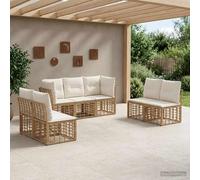 Maison Exclusive - Ensemble de canapés d'extérieur en polyester naturel