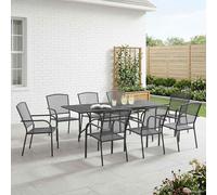 Maison Exclusive - Ensemble de jardin 9 pièces, anthracite, 212 x 90 x 76 cm