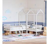 Maison Exclusive - Ensemble de lit de jour et de banc et toit sans matelas blanc