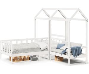 Maison Exclusive - Ensemble de lit de jour et de banc et toit sans matelas blanc 80x200 cm