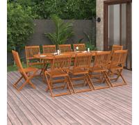 Maison Exclusive - Ensemble de salle à manger de jardin 11 pièces 220x90x75 cm en bois massif d'acacia