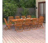 Maison Exclusive - Ensemble de salle à manger de jardin 11 pièces 280x90x75 cm en bois massif d'acacia