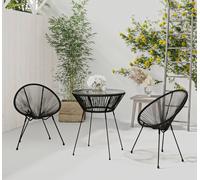 Maison Exclusive - Ensemble de salle à manger de jardin 3 pièces noir