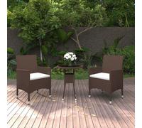 Maison Exclusive Ensemble de salle à manger de jardin 3 pièces polyrattan marron