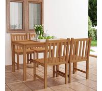 Maison Exclusive - Ensemble de salle à manger de jardin 5 pièces 140 x 80 cm en bois de teck massif