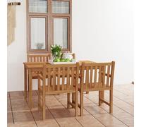Maison Exclusive - Ensemble de salle à manger de jardin 5 pièces 150 x 90 cm en teck massif