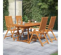 Maison Exclusive - Ensemble de salle à manger de jardin 5 pièces en bois massif d'acacia 120-170 cm
