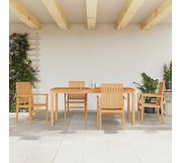 Maison Exclusive - Ensemble de salle à manger de jardin 5 pièces en teck massif