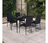 Maison Exclusive - Ensemble de salle à manger de jardin 5 pièces noir