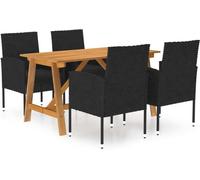 Maison Exclusive - Ensemble de salle à manger de jardin 5 pièces noir