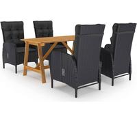Maison Exclusive - Ensemble de salle à manger de jardin 5 pièces noir