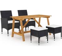 Maison Exclusive - Ensemble de salle à manger de jardin 5 pièces noir
