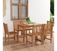 Maison Exclusive - Ensemble de salle à manger de jardin 7 pièces 120 x 70 cm en bois de teck massif
