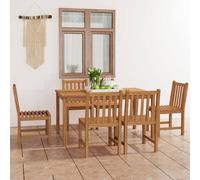 Maison Exclusive - Ensemble de salle à manger de jardin 7 pièces 150 x 90 cm en bois de teck massif