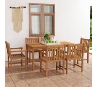 Maison Exclusive - Ensemble de salle à manger de jardin 7 pièces 160 x 80 cm en teck massif