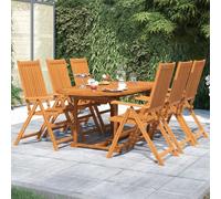 Maison Exclusive - Ensemble de salle à manger de jardin 7 pièces en bois massif d'acacia 120-170 cm