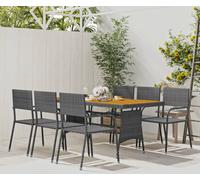 Maison Exclusive - Ensemble de salle à manger de jardin 7 pièces en rotin synthétique gris