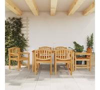 Maison Exclusive - Ensemble de salle à manger de jardin 7 pièces en teck massif