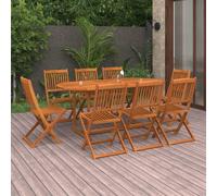 Maison Exclusive - Ensemble de salle à manger de jardin 9 pièces 180x90x75 cm en bois massif d'acacia