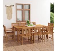Maison Exclusive - Ensemble de salle à manger de jardin 9 pièces 200 x 100 cm en teck massif