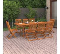 Maison Exclusive - Ensemble de salle à manger de jardin 9 pièces 220x90x75 cm en bois massif d'acacia