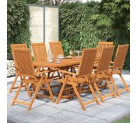 Maison Exclusive - Ensemble de salle à manger de jardin 9 pièces en bois d'acacia massif 160-240 cm