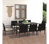 Maison Exclusive - Ensemble de salle à manger de jardin 9 pièces en rotin synthétique noir